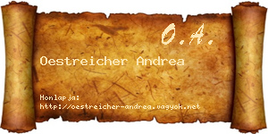 Oestreicher Andrea névjegykártya